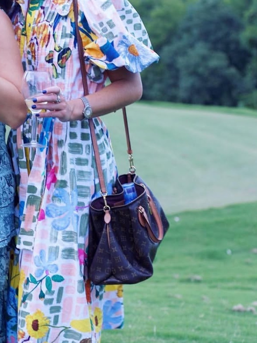 Garrie B Floral Multi-Color Maxi Dress